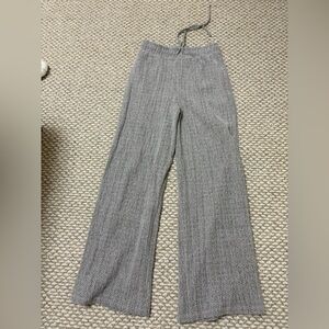 Brown/Taupe Knit Wide-Leg Pants